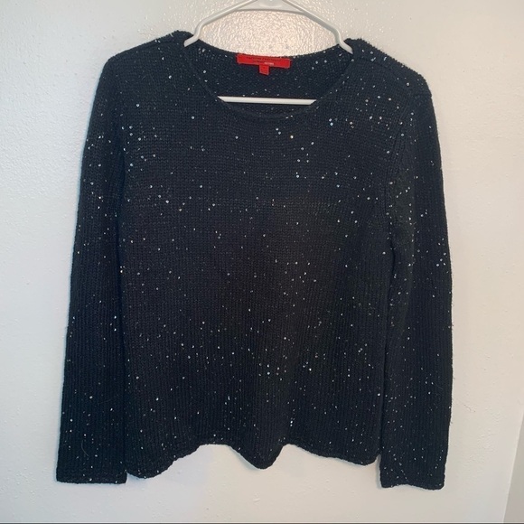 Narciso Rodriguez Crewneck Sweater Black Sequin S - Picture 2 of 10